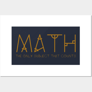 Math the only subject that counts Posters and Art